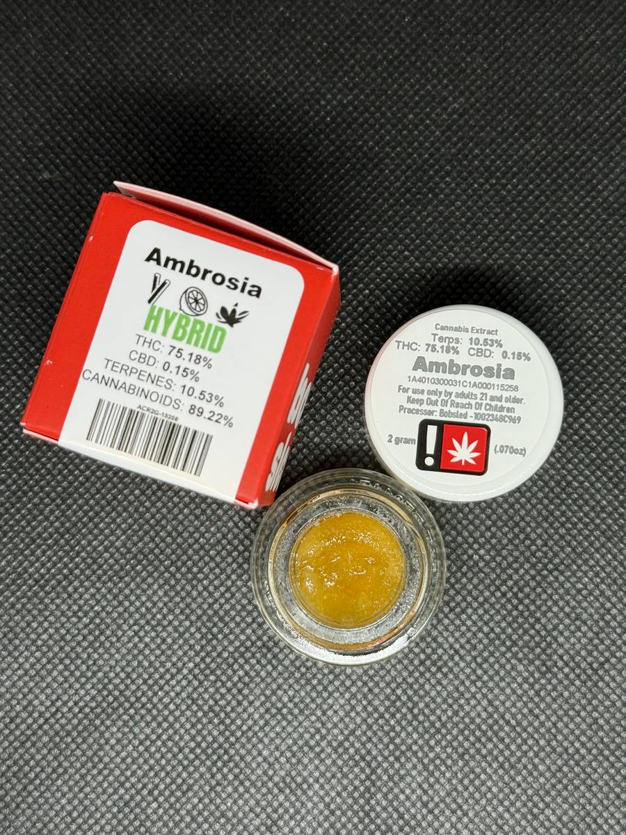 Bobsled - 2G Ambrosia (H) - Cured Resin Dab 2g