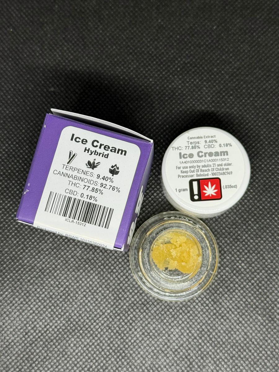 Bobsled Extracts - Ice Cream (H) - Live Resin Dab 1g