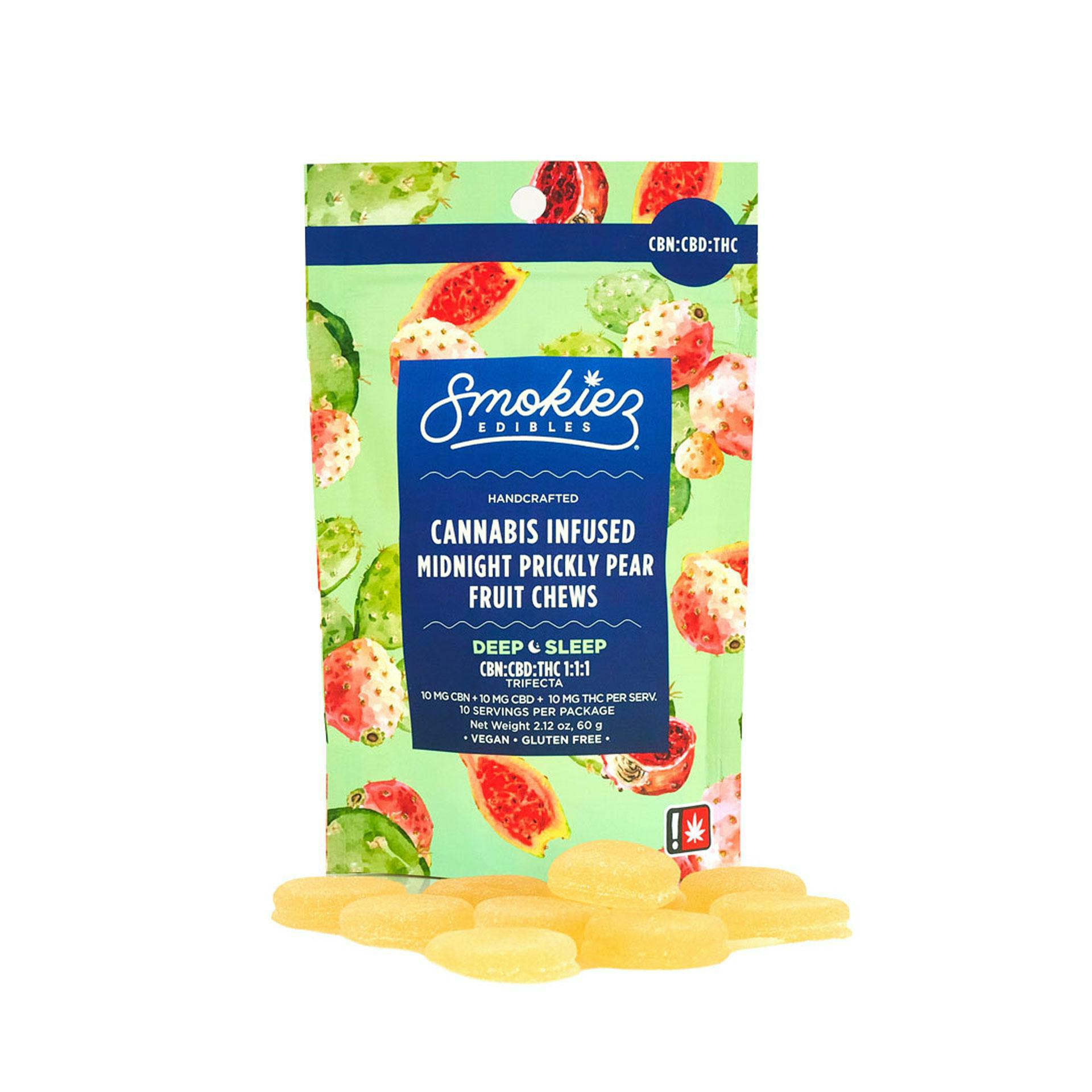 Smokiez - Midnight Prickly Pear 1:1:1 CBD+N (I) - 10pc Gummy 100mg