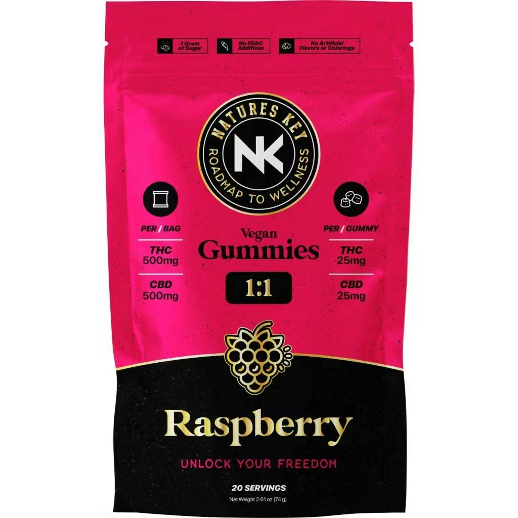 Watermelon CBD:THC - 500mg Natures Key Gummies