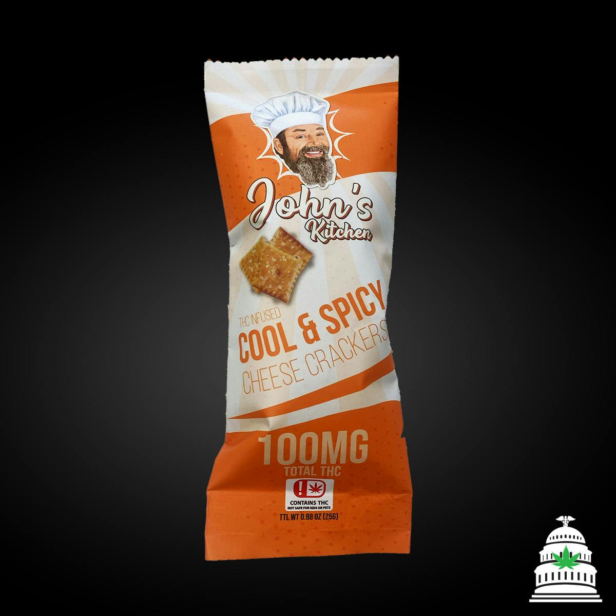 Cool and Spicy - 100mg Johns Kitchens Cheese Crackers Singles