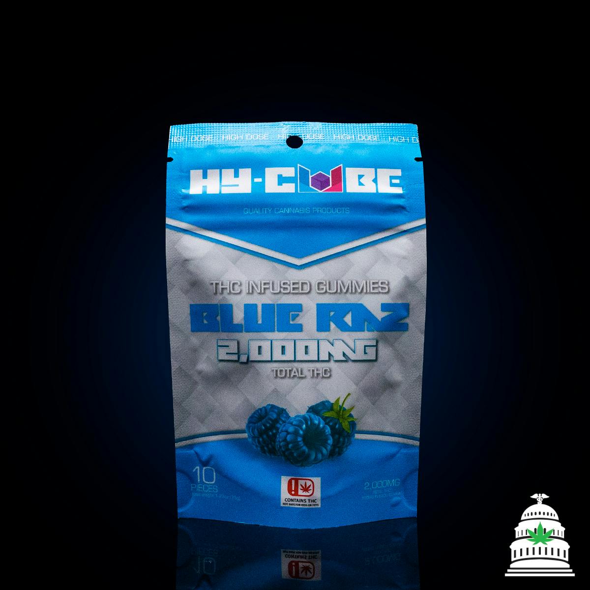 Blue Raz - 2000mg Hy Cube Gummies