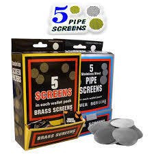 Generic Glass Pipe Screen 5pk Assorted Colors