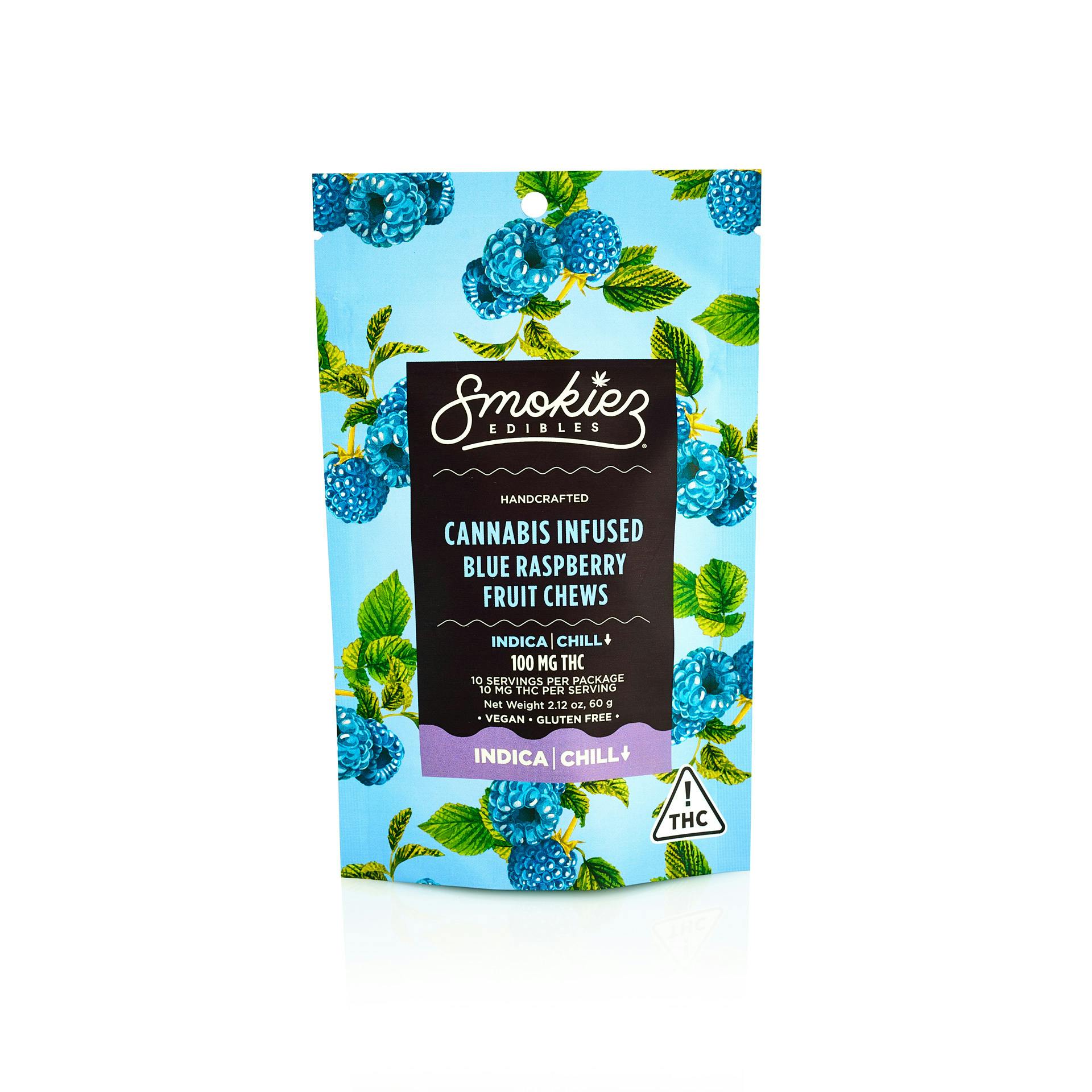 Smokiez Blue Raspberry (I) Fruit Chews 10pk