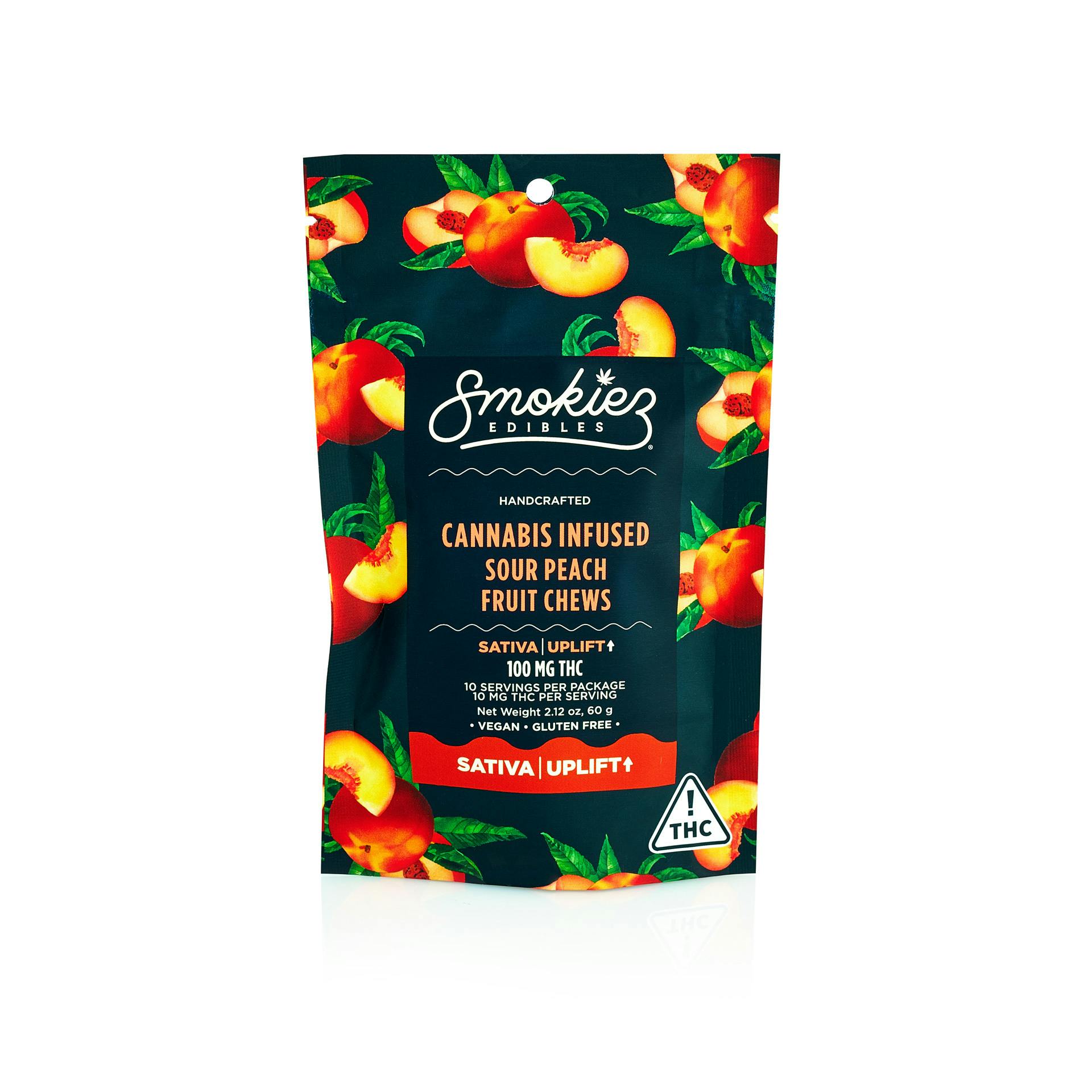 Smokiez Sour Peach (S) Fruit Chews 10pk