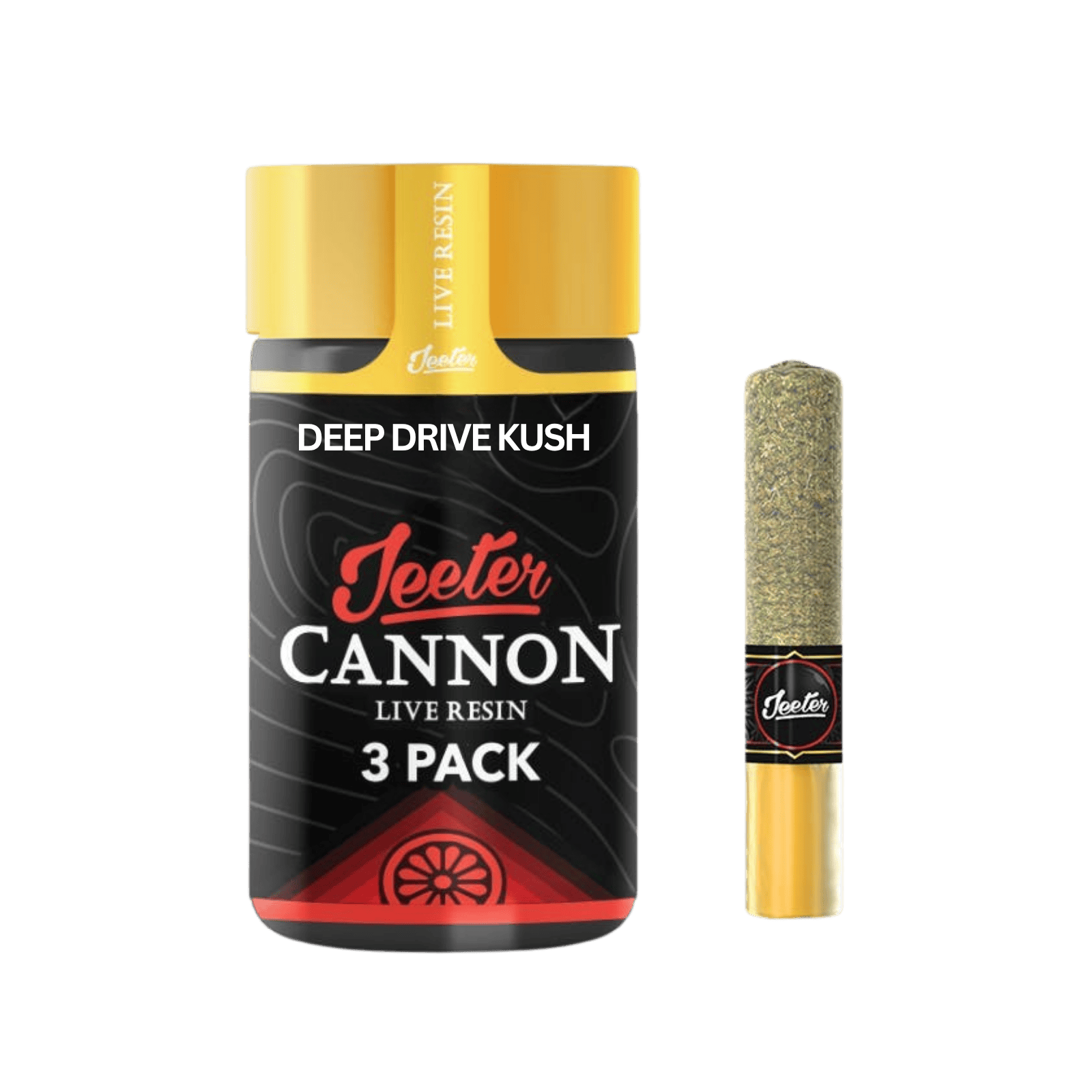 Jeeter Baby Cannons | .5G Live Resin Infused Pre-Rolls 3 Pack | Deep Drive Kush
