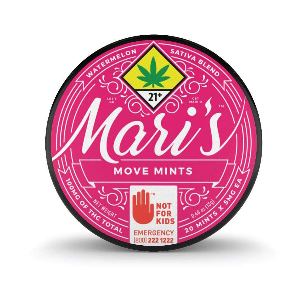 Watermelon [40pk] (100mg) | Mari's Mints - Move Mints
