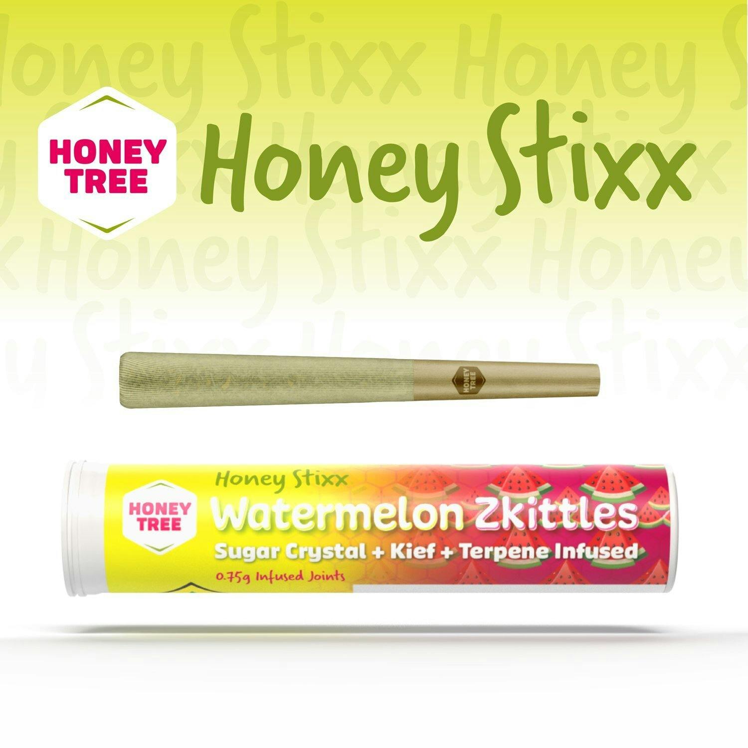 Watermelon ZKZ [.75g] | Honey Tree - Honey Stixx 1pk - Sugar Crystal + Kief + Terpene Infused