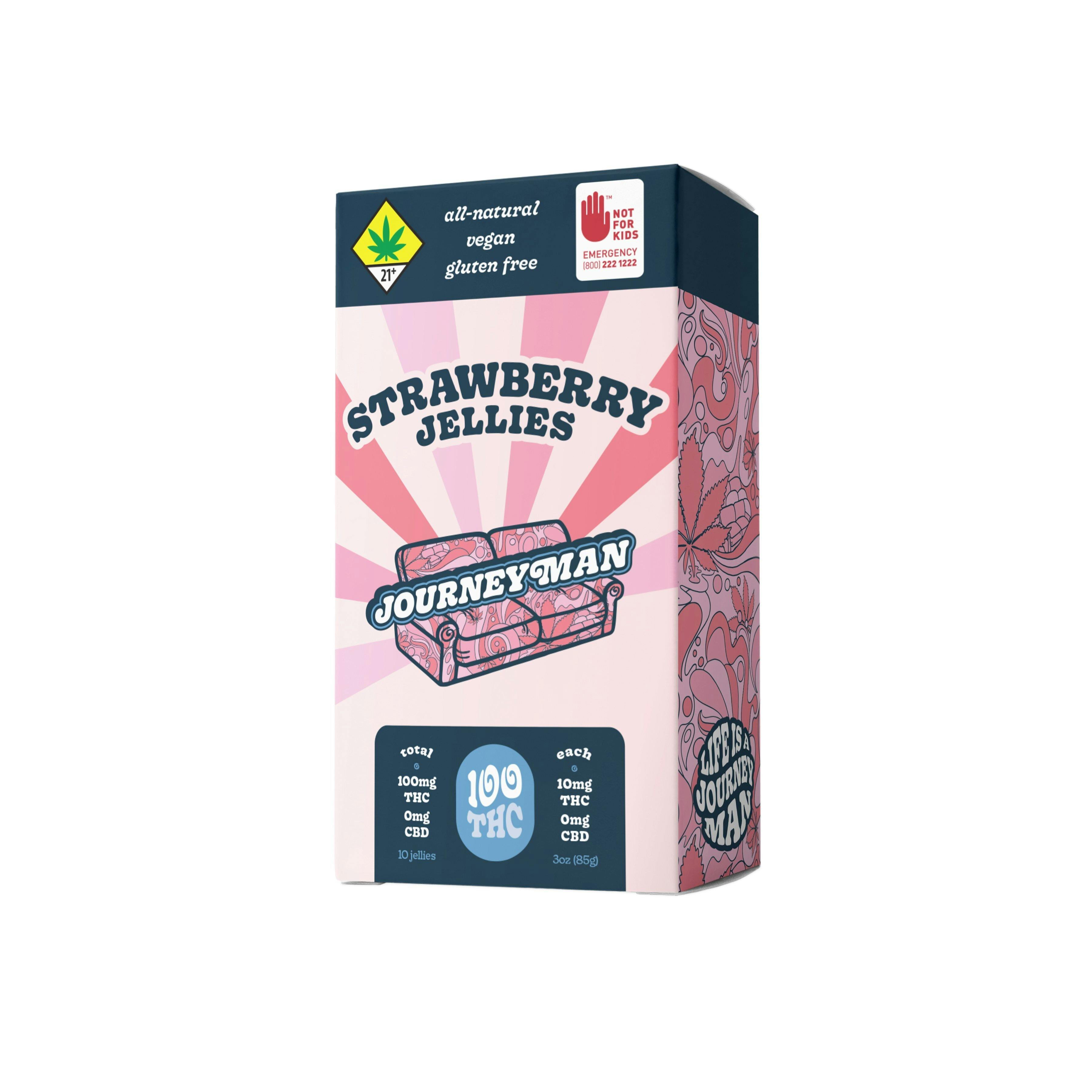 Strawberry Jellies [10pk] (100mg THC) | Journeyman - Gummies