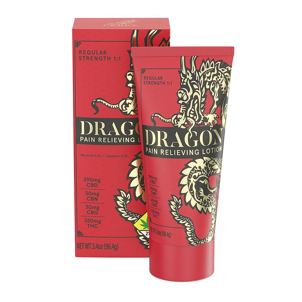 1:1 Regular Strength [3.4oz] (290mg CBD/350mg THC/30mg CBN/30mg CBG) | Ceres - Dragon Lotion