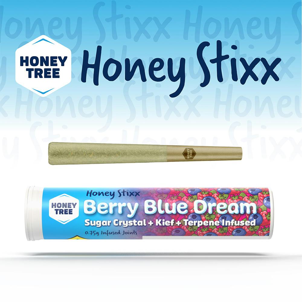 Berry Blue Dream [.75g] | Honey Tree - Honey Stixx 1pk - Sugar Crystal + Kief + Terpene Infused