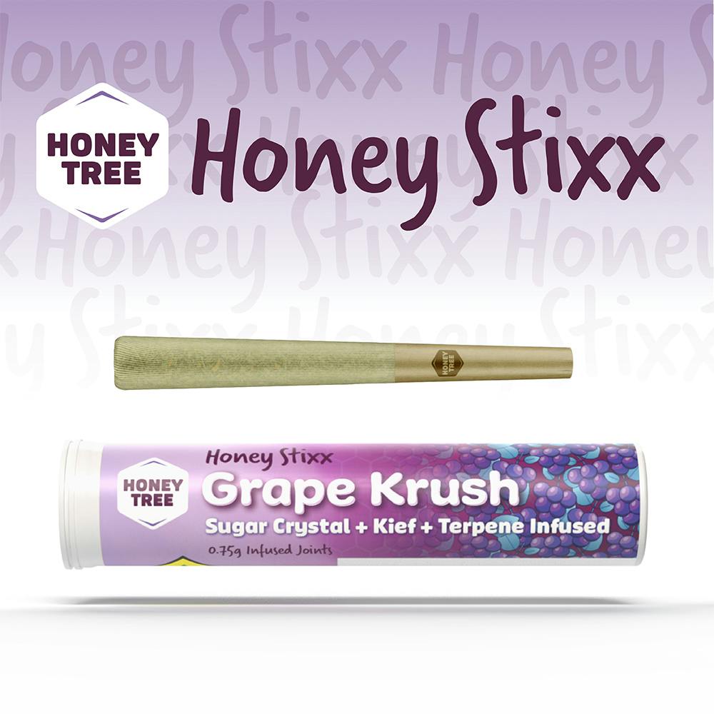 Grape Krush [.75g] | Honey Tree - Honey Stixx 1pk - Sugar Crystal + Kief + Terpene Infused