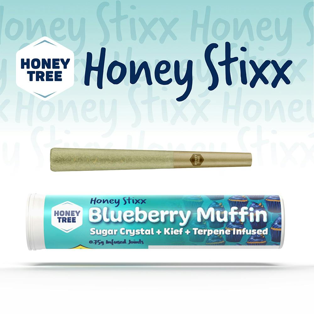 Blueberry Muffin [.75g] | Honey Tree - Honey Stixx 1pk - Sugar Crystal + Kief + Terpene Infused