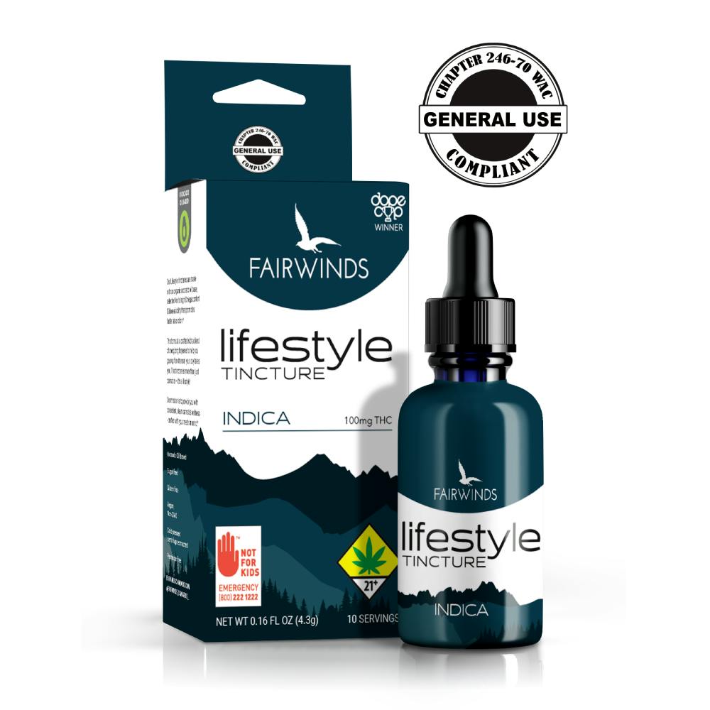 Lifestyle Indica (100mg THC) | Fairwinds - Tincture