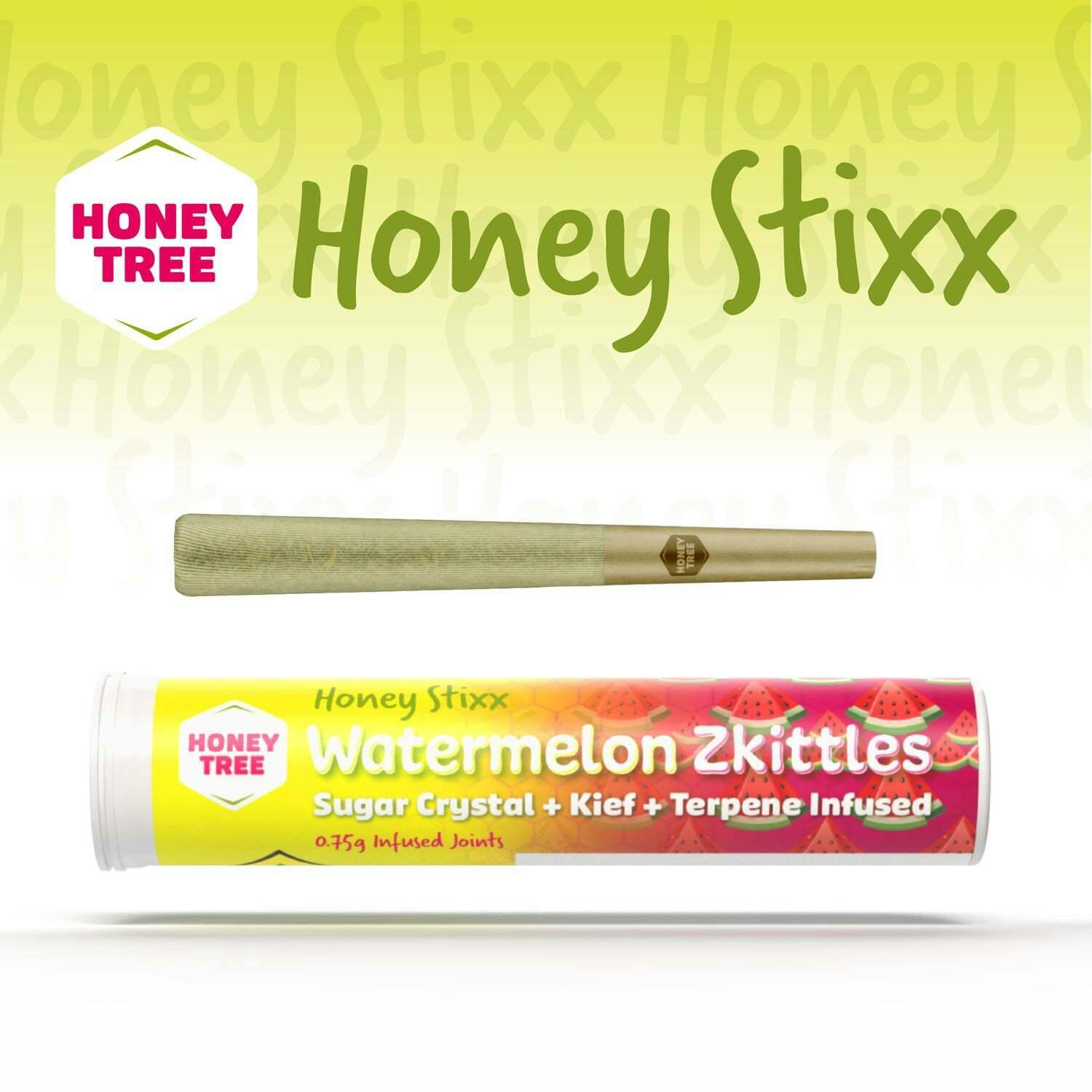 Watermelon ZKZ [.75g] | Honey Tree - Honey Stixx 1pk - Sugar Crystal + Kief + Terpene Infused