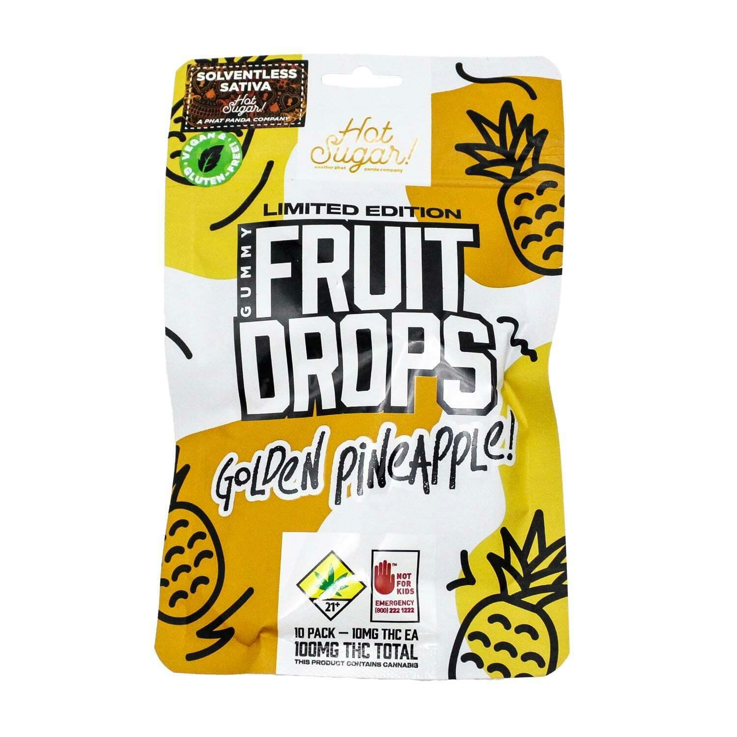 Golden Pineapple - Sativa [10pk] (100mg) | Hot Sugar - Fruit Drops