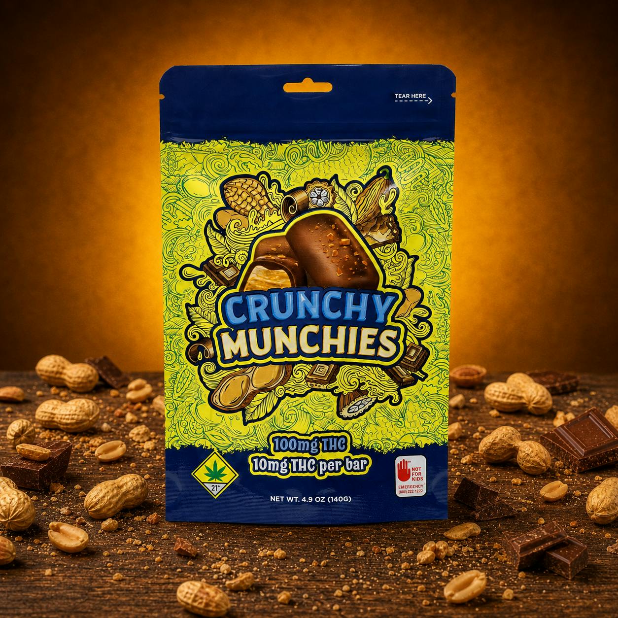 Crunchy Munchies [10pk] (100mg) | Swifts - Chocolate