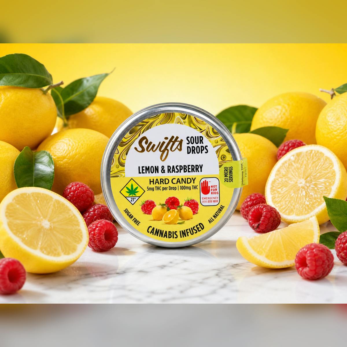 Lemon Raspberry (100mg) | Swifts - Sour Drops