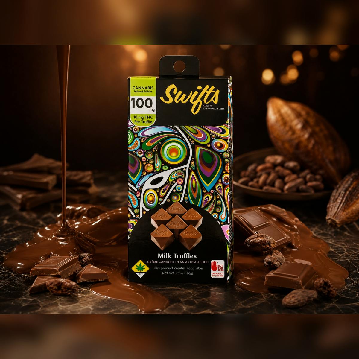 Milk Chocolate - Indica [10pk] (100mg) | Swifts - Truffles