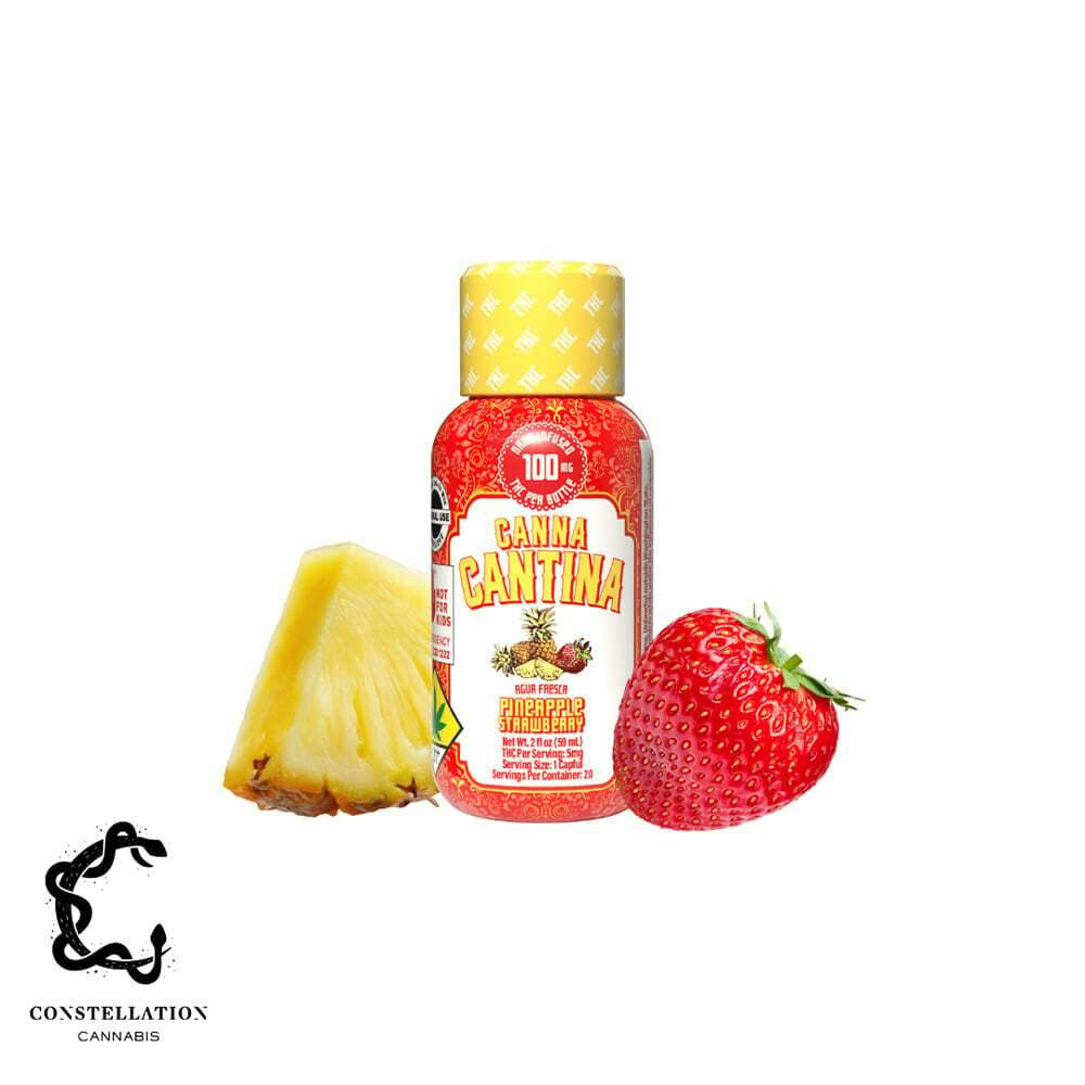 Pineapple Strawberry [2oz] (100mg) | Canna Cantina - Canna Cantina Shot