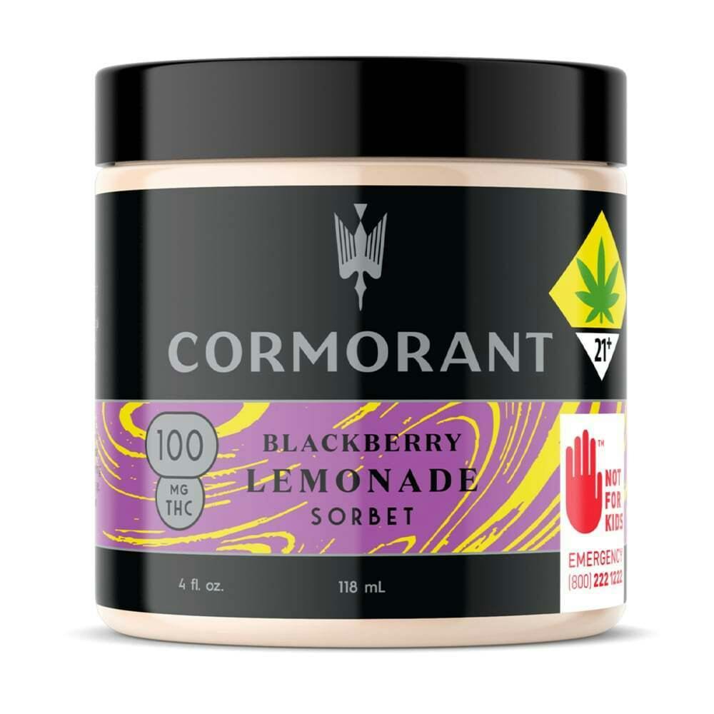 4 oz. Blackberry Lemonade Sorbet - 100 mg THC | Cormorant - Sorbet
