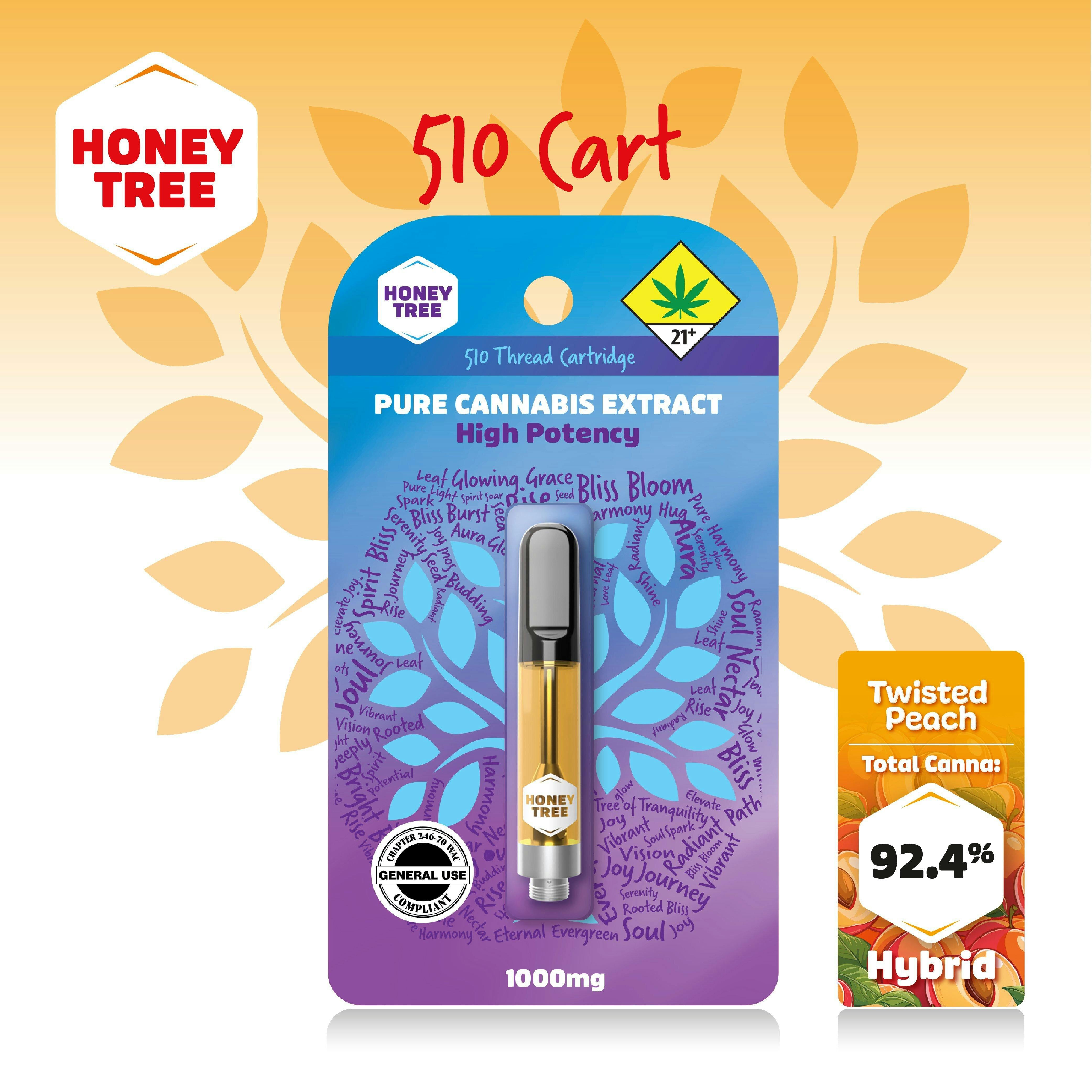 Twisted Peach | Honey Tree - Cartridge - Flavored High-Potency Extract