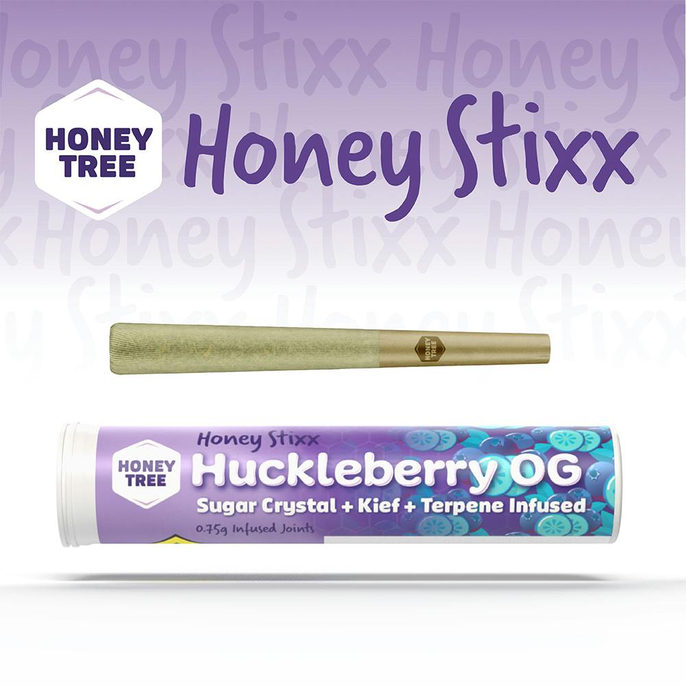 Huckleberry OG [.75g] | Honey Tree - Honey Stixx 1pk - Sugar Crystal + Kief + Terpene Infused