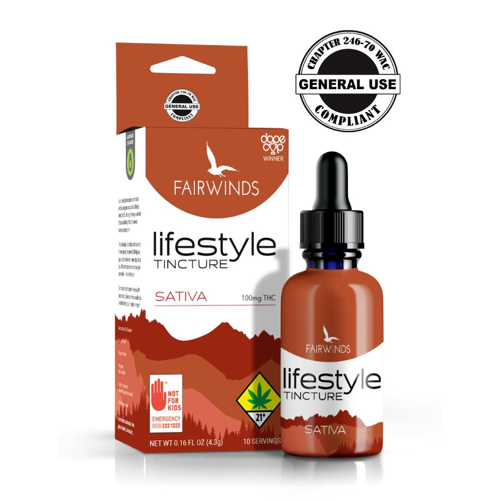 Lifestyle Sativa (100mg THC) | Fairwinds - Tincture