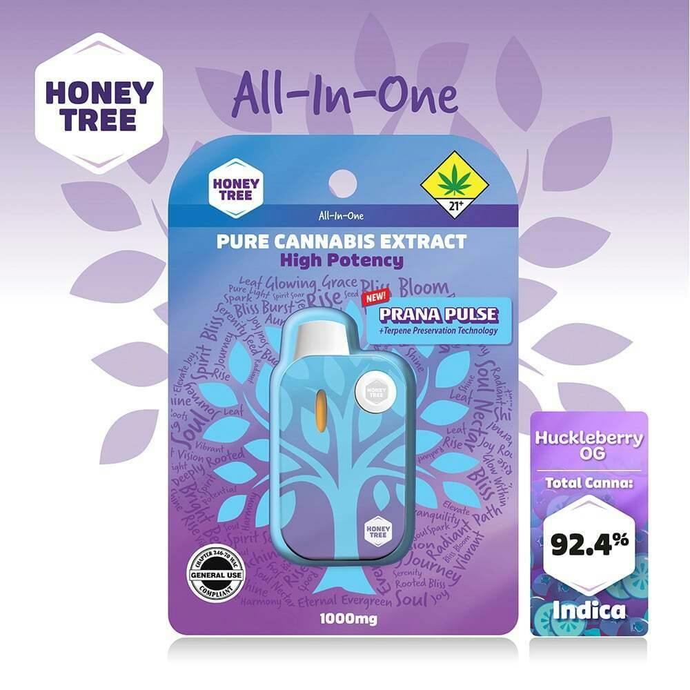 Huckleberry OG [1000mg] | Honey Tree - Flavored High Potency Pure Cannabis Extract - Prana Pulse