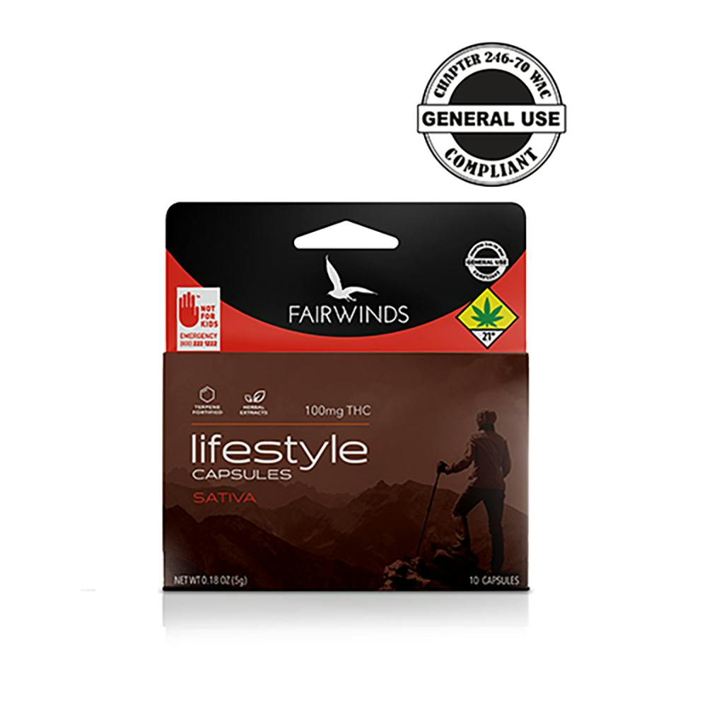 Lifestyle Sativa [10pk] (100mg THC) | Fairwinds - Capsules