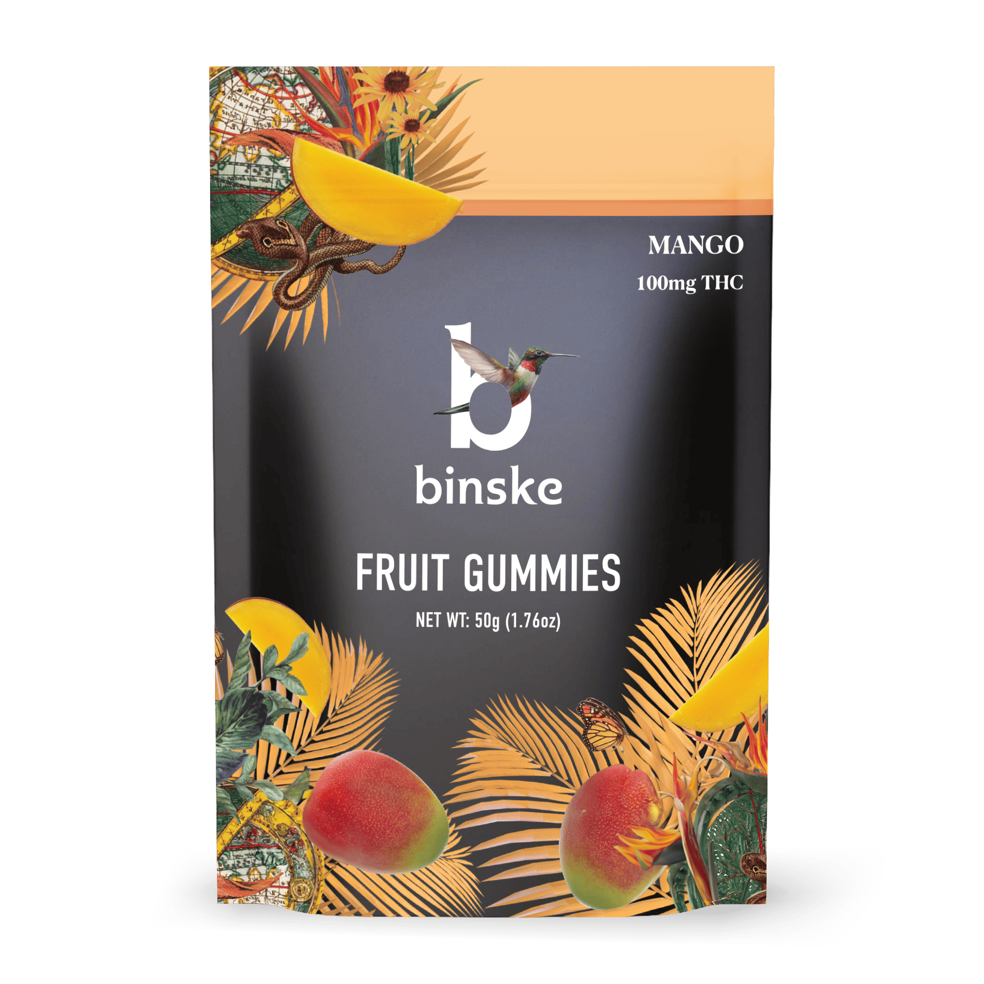 Mango Fruit Gummies [10pk] (100mg) | Binske - Vegan Fruit Gummies