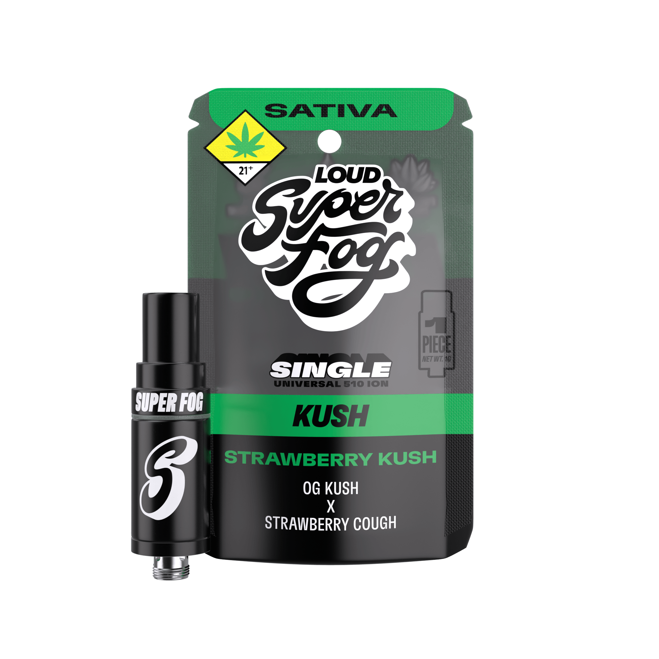 Strawberry Kush | LOUD Ion Tank Cartridge | 1g by Super Fog by MFused