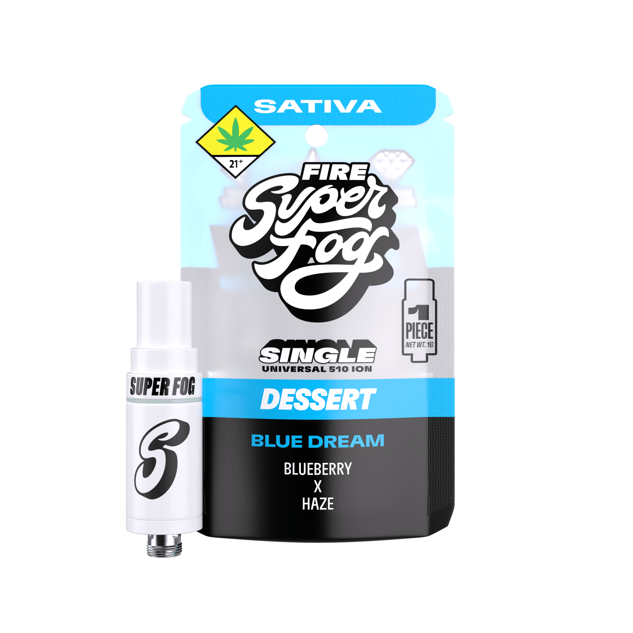 Blue Dream | FIRE Ion Tank Cartridge | 1g by Super Fog by MFused