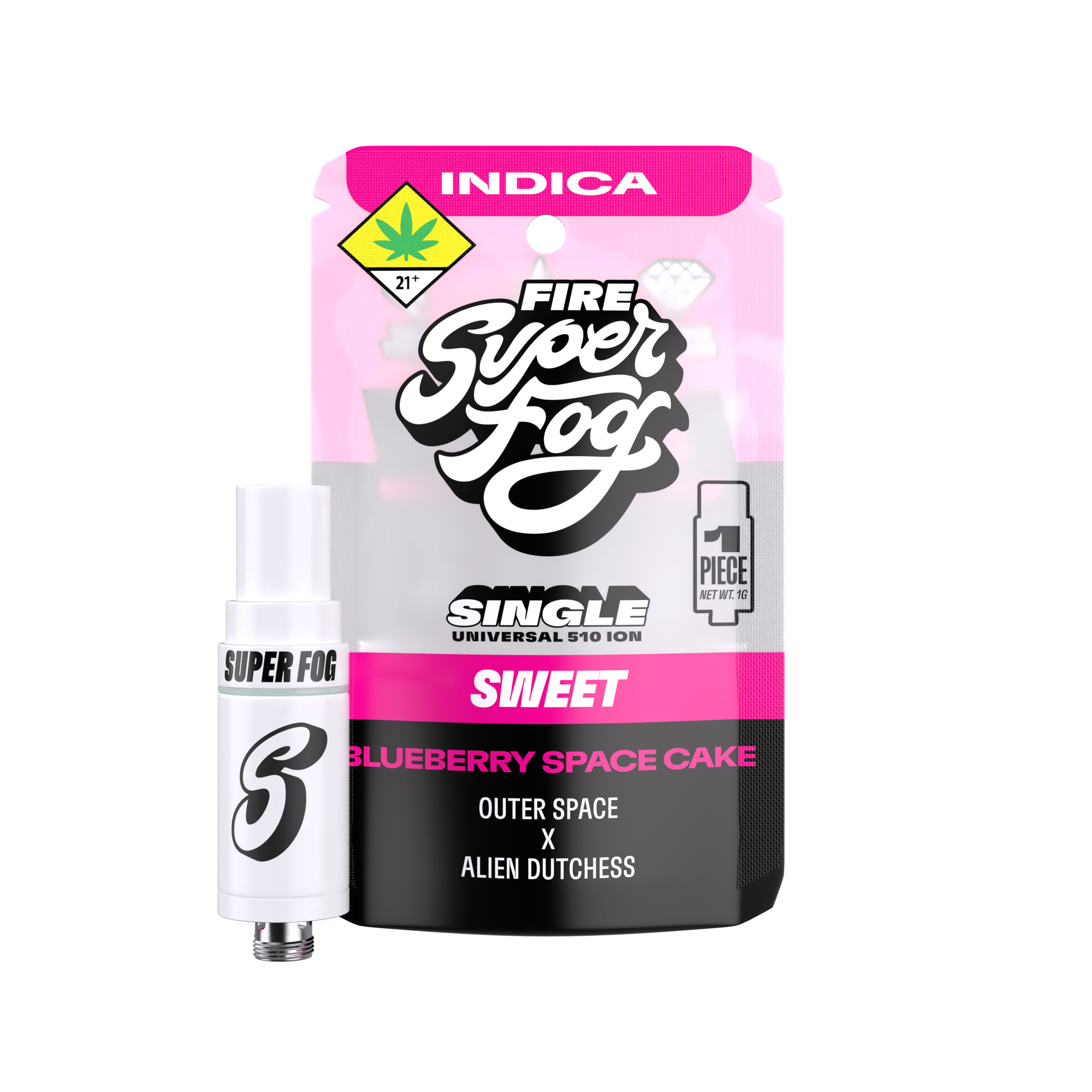 Blueberry Space Cake | FIRE Ion Tank Cartridge | 1g by Super Fog by MFused