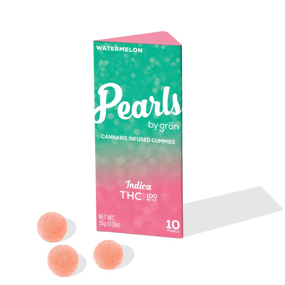 THC Watermelon Pearls - Indica (100mg) | Grön - Pearl Gummies