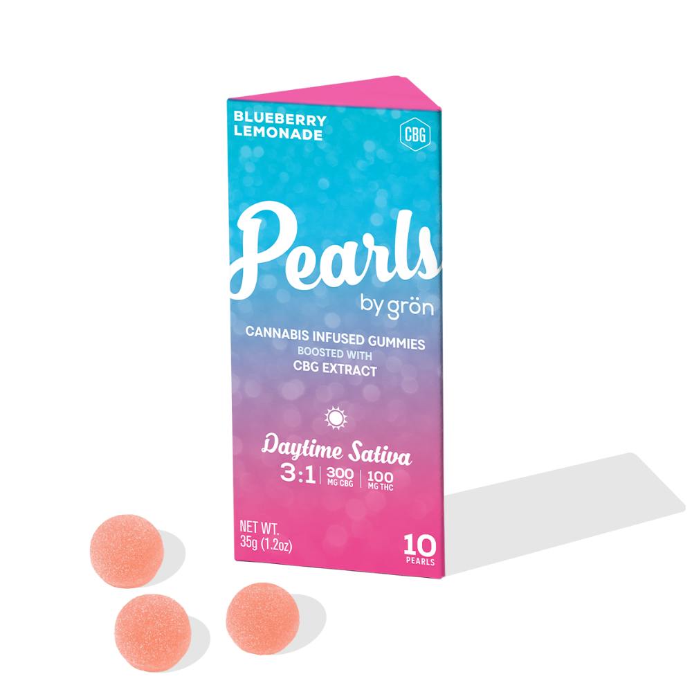 3:1 Blueberry Lemonade Pearls - Daytime Sativa (300mg CBG / 100mg THC) | Grön - Pearl Gummies