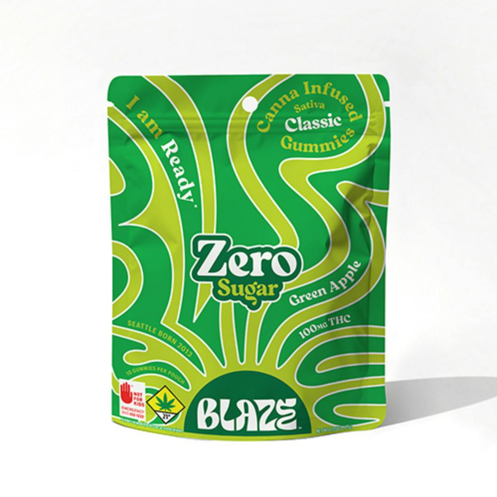 Green Apple [10pk] (100mg) | Blaze - Sugar Free Gummies