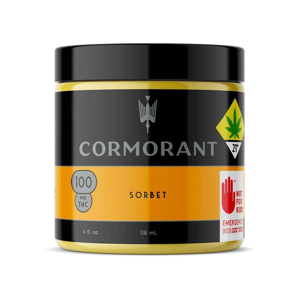 4 oz. Mandarin Sorbet - 100 mg THC | Cormorant - Sorbet