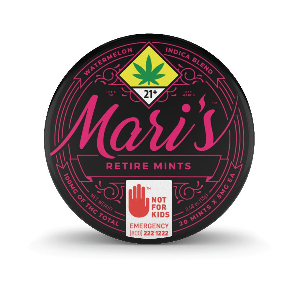 Watermelon [40pk] (100mg) | Mari's Mints - Retire Mints