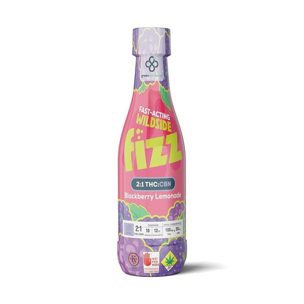 Blackberry Lemonade - 2:1 Chill [12oz] (100mg THC/50mg CBN) | Green Revolution - Wildside Fizz