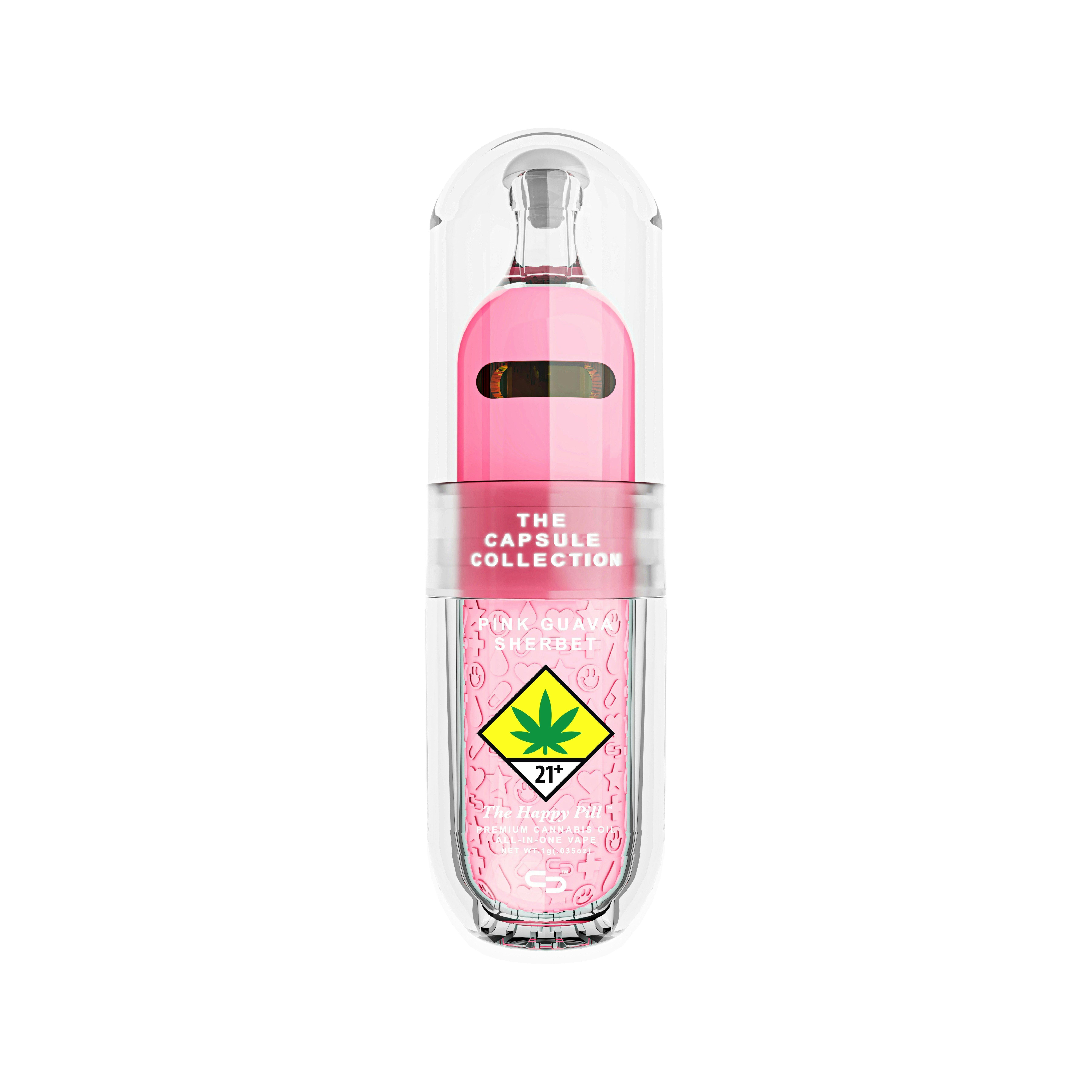 Pink Guava Sherbert - 1G - AIO [1000mg] | The Capsule Collection - Happy Pill - AIO Pen
