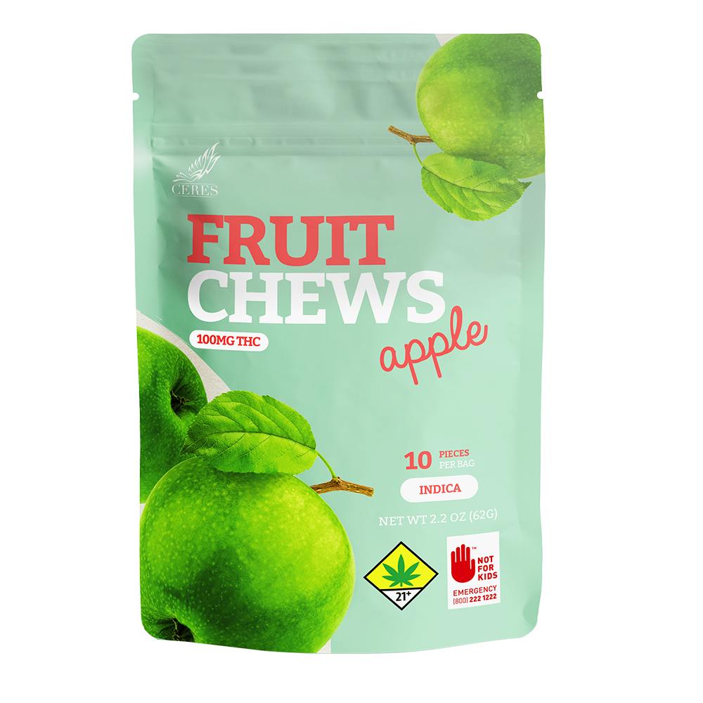 Sour Apple - Indica [10pk] (100mg) | Ceres - Fruit Chews