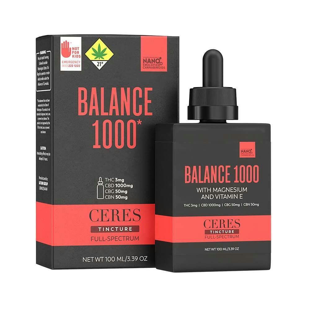 Balance 1000 [100ml] (3mg THC/1000mg CBD/50mg CBG/50mg CBN) | Ceres - Tincture