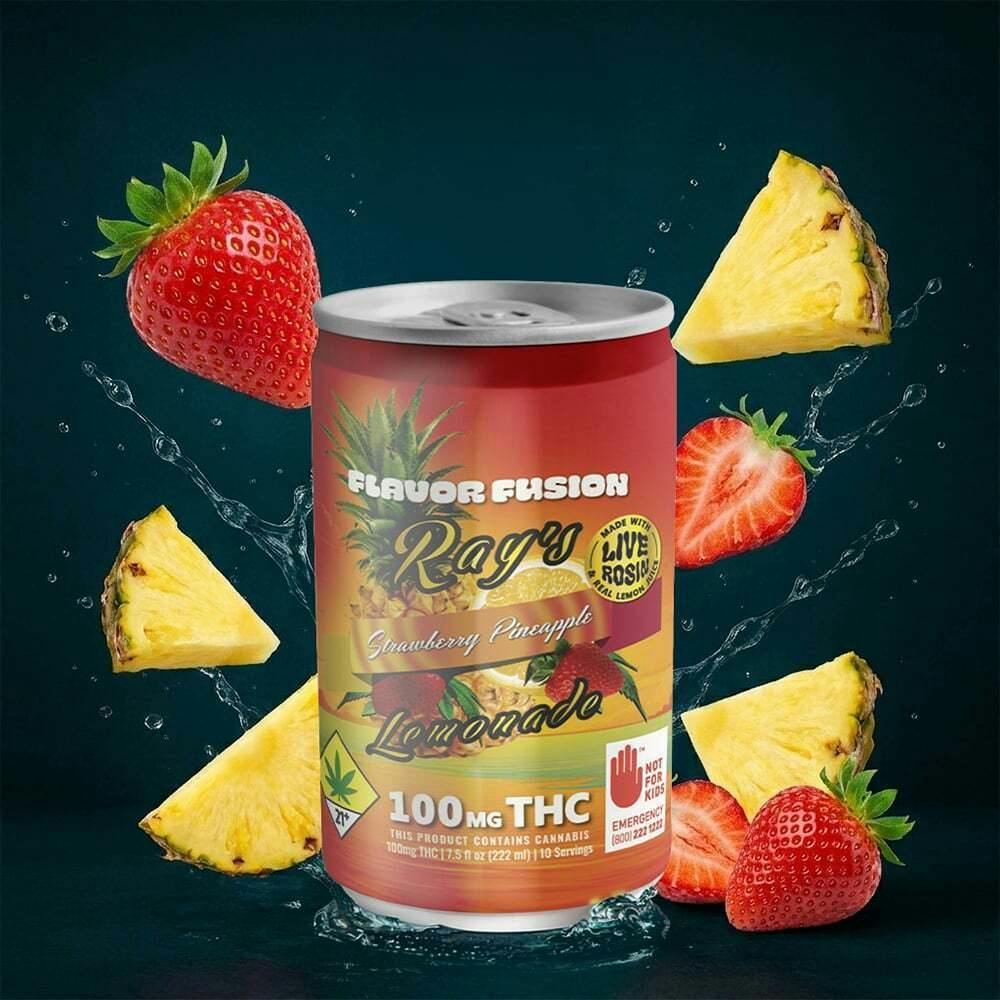 Strawberry Pineapple Lemonade [7.5oz] (100mg) | Ray's Lemonade - Live Rosin Flavor Fusion