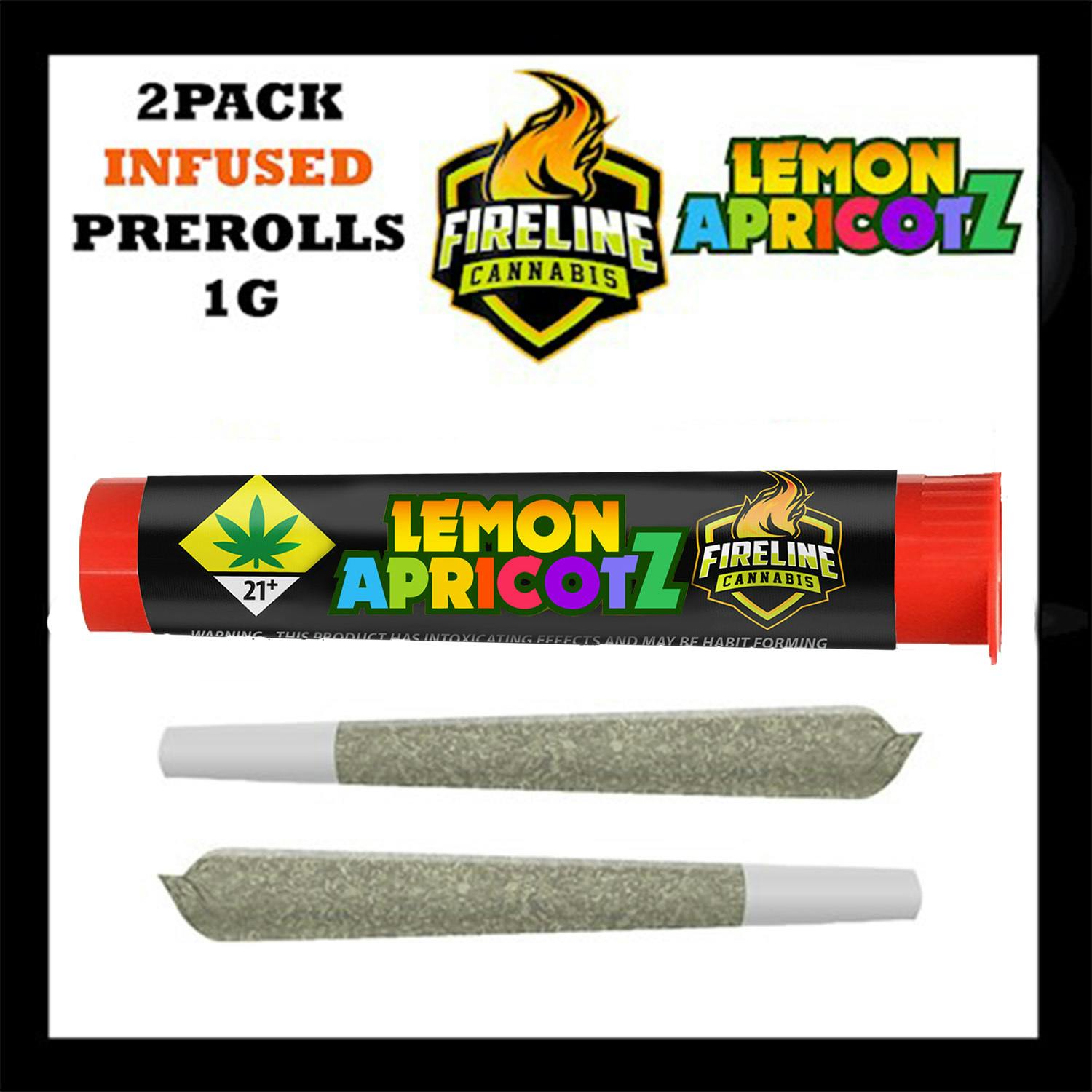 Lemon Apricotz [.5g] | Fireline - 2 Pack Infused Pre Roll