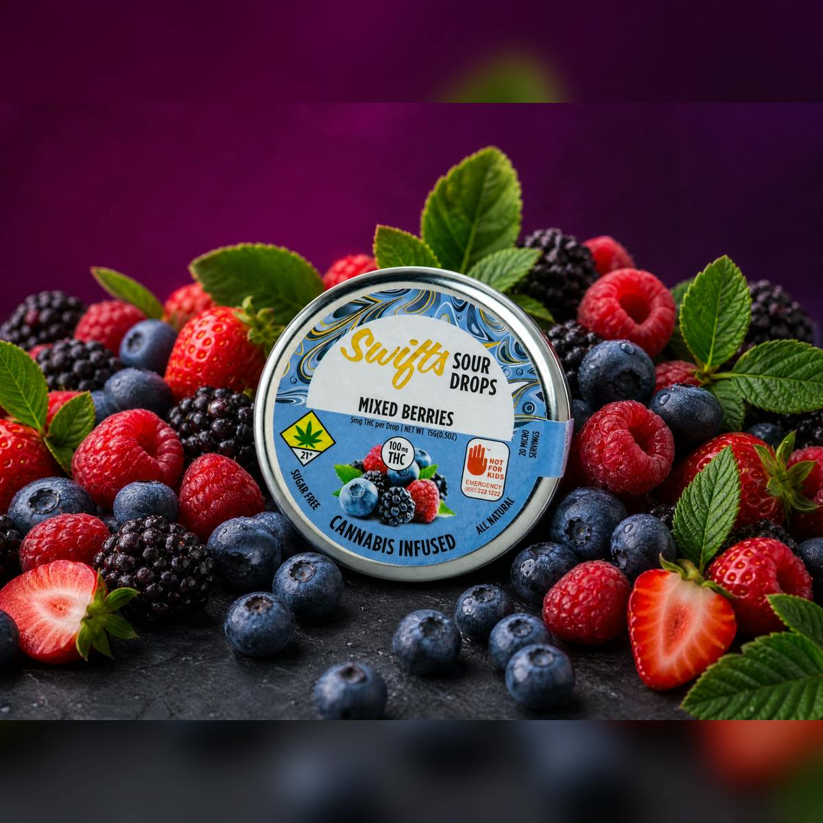 Mixed Berries [10pk] (100mg) | Swifts - Sour Drops