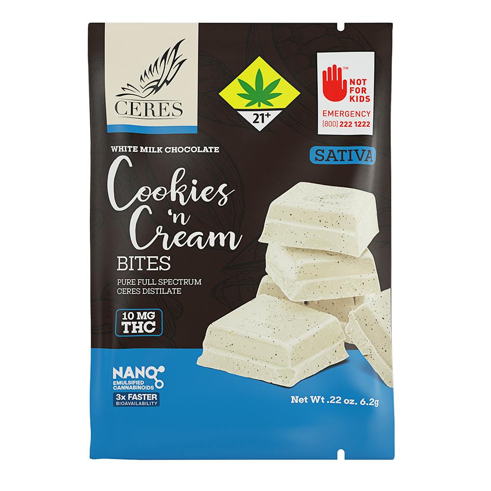 Cookies & Cream - Sativa [1pk] (10mg) | Ceres - Chocolate Bites