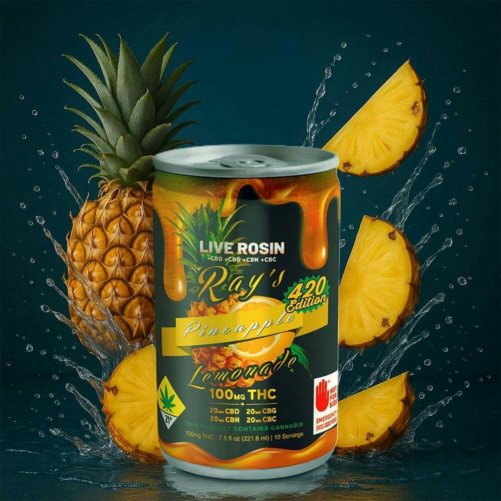 Pineapple - 420 Edition [7.5oz] (20mg CBD/20mg CBG/20mg CBN/20mg CBC/100mg THC) | Ray's Lemonade ...