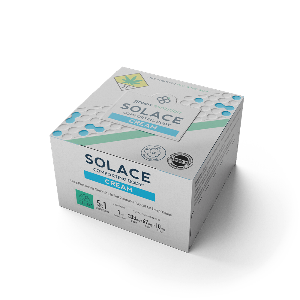 Solace [3oz] (1000mg CBD/200mg CBN/30mg THC) | Green Revolution - Nano Cream