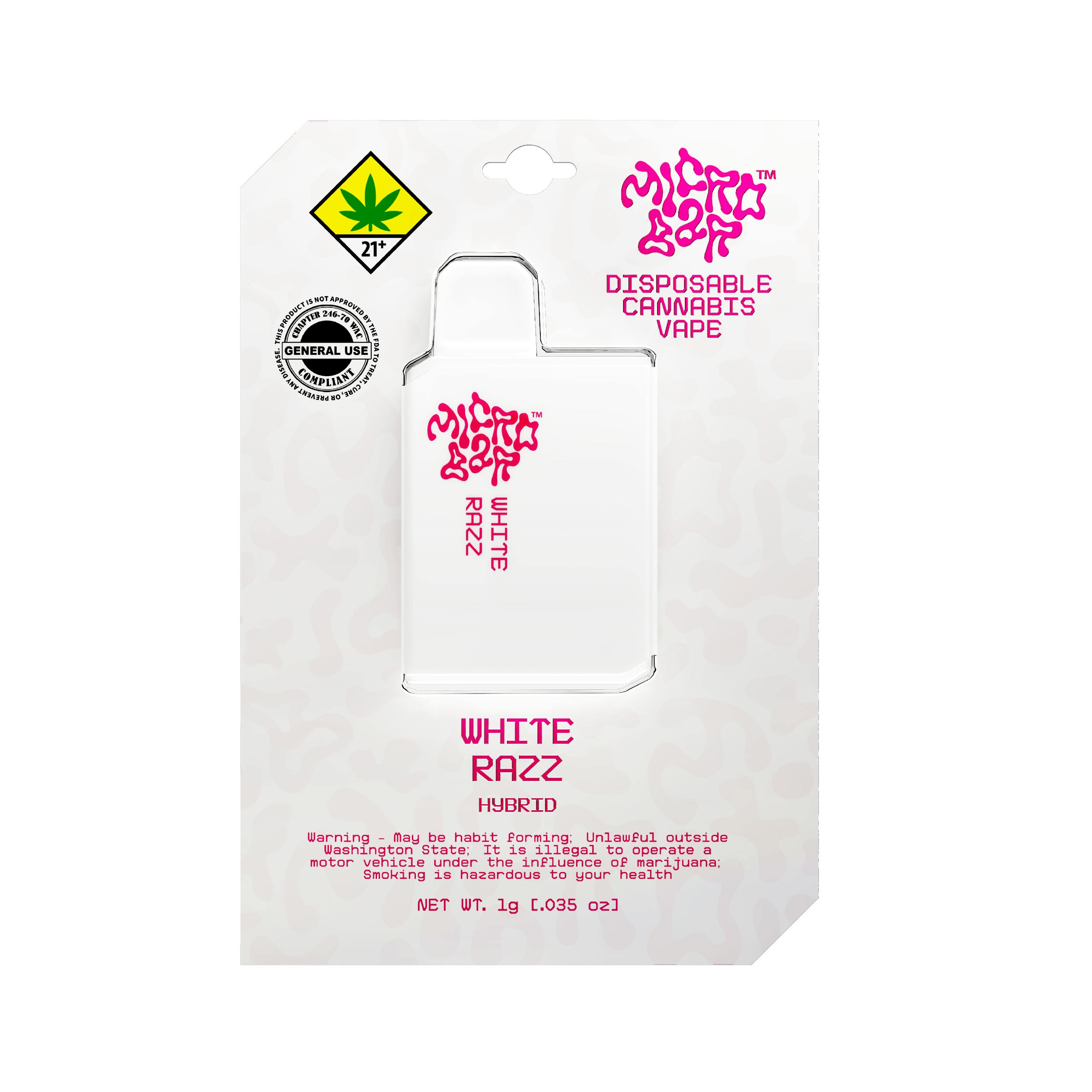 White Razz - 1G - AIO [1000mg] | Micro Bar - All-In-One Pen